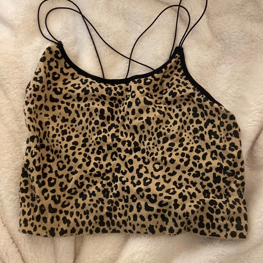 Cheetah print tank top
